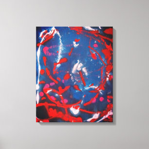 Red splash canvas print