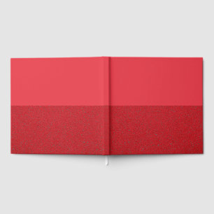 Red Split Guest Book with Custom Texture