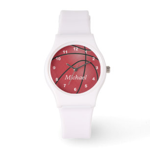 Red Sports Basketball DIY Name Watch
