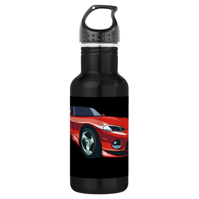 Red Sports Car 532 Ml Water Bottle (Front)