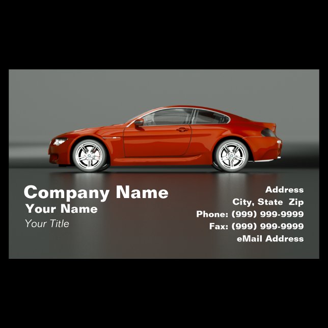 Red Sports Car Business Card (Creator Uploaded)