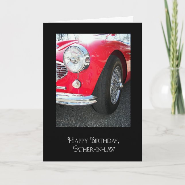 red sports car for father-in-law's birthday card (Front)