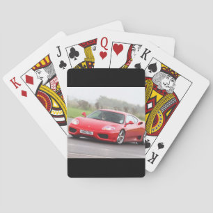 Red Sports Car Playing Cards