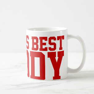 Red Sports Font World's Best Daddy Coffee Mug