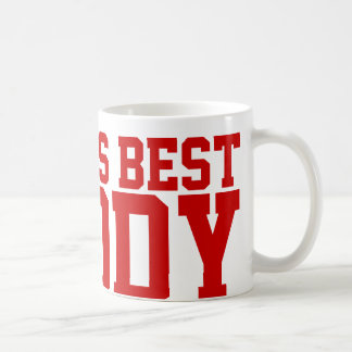 Red Sports Font World's Best Daddy Coffee Mug