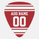 Red Sports Jersey with Your Name and Number