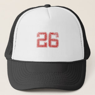 Red Sports Jerzee Number 26 Trucker Hat