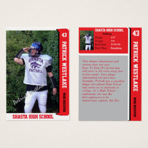 Red Sports Trading Card w/ Autograph