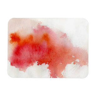 Red spot, watercolor abstract hand painted magnet