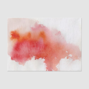 Red spot, watercolor abstract hand painted tissue paper