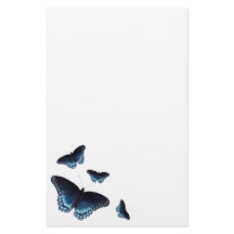 Red-Spotted Admiral Dark Blue Butterflies Painted