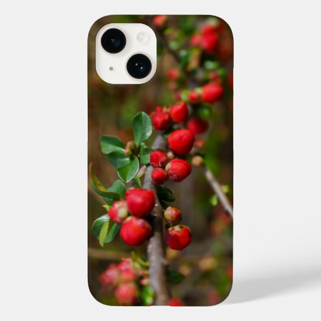 Red Spring Buds iPhone Case (Back)