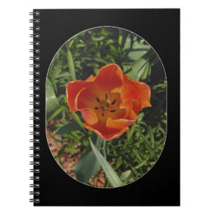 red spring flower notebook
