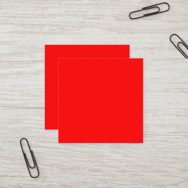 Red Square Business Card (Front/Back In Situ)