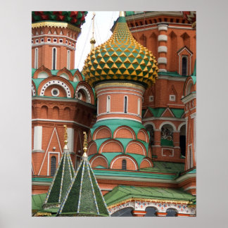 Red Square in Moscow, Russia. Photographed on a Poster