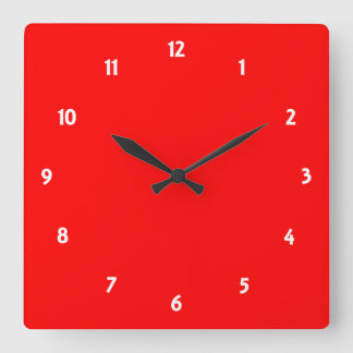 Red Square Wall Clock