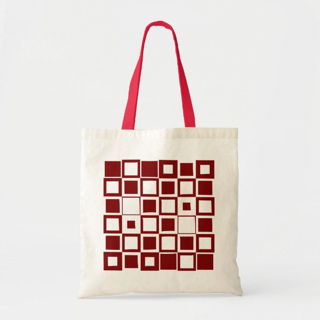 Red Squares Tote Bag (Front)