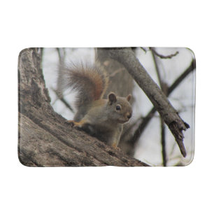 Red Squirrel Bath Mat