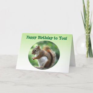 Red Squirrel Birthday Card
