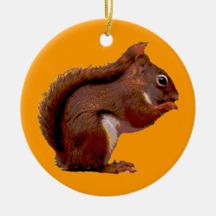 Red Squirrel Christmas Ornament