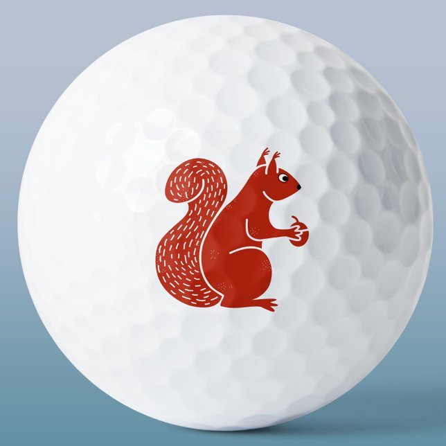 Red Squirrel Golf Balls (Red squirrel golf ball)