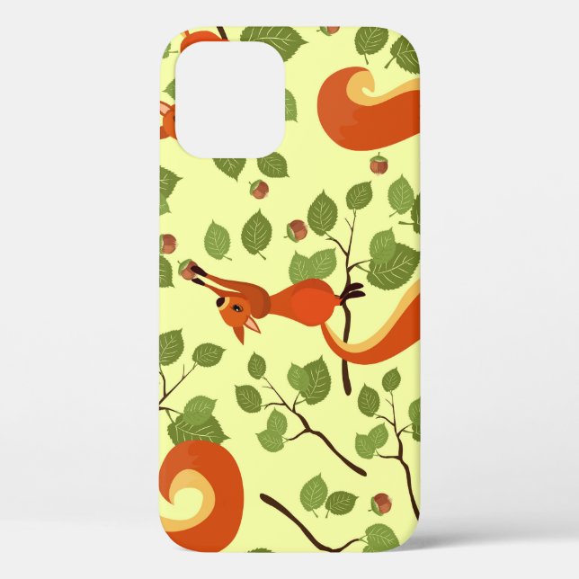 Red squirrel in hazel branches. Case-Mate iPhone case (Back)