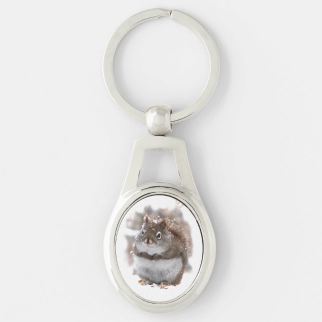 Red Squirrel Key Ring (Front)