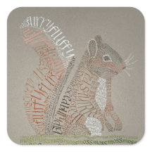 Red squirrel sticker