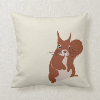 Red Squirrel Winter Snow Cute Animals pillow