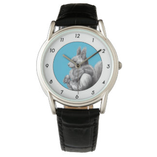 Red Squirrel with Gray Squirrel Scarf (Blue) M2 Watch