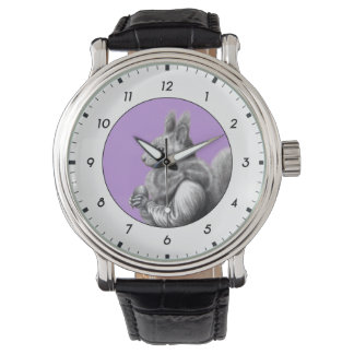 Red Squirrel with Gray Squirrel Scarf (Sumire) M1 Watch