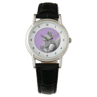 Red Squirrel with Gray Squirrel Scarf (Sumire) W1 Watch
