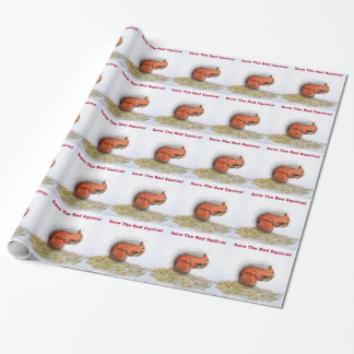 Red Squirrel Wrapping Paper
