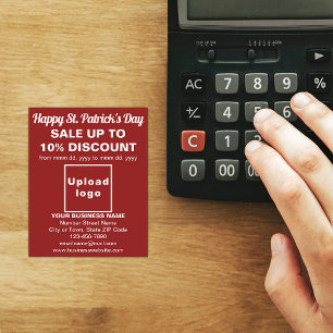 Red St. Patrick's Day Business Sale Flyer