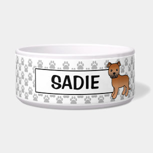 Red Staffordshire Bull Terrier And Name