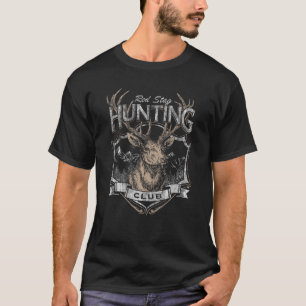 Red Stag Hunting Club Deer Outdoors Vintage Graphi T-Shirt