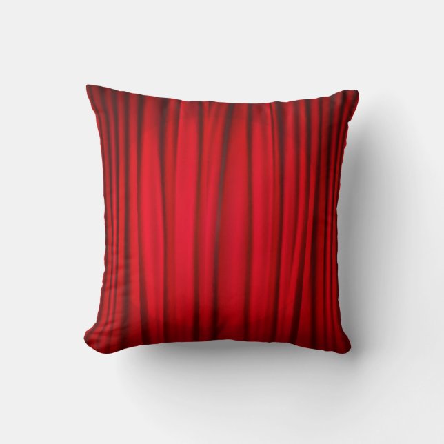 Red Stage Curtain Pattern Cushion (Front)