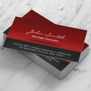Red Stage Marriage Counseling Business Card
