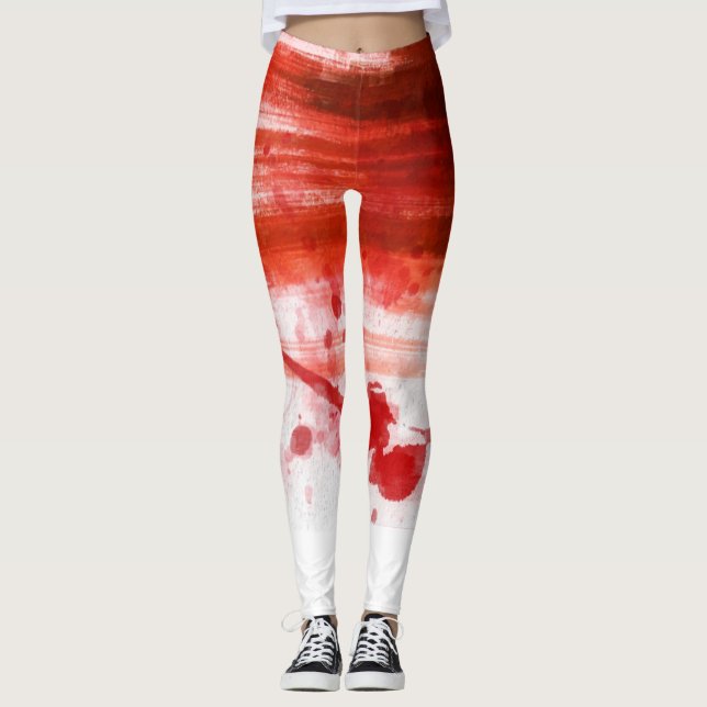 Red Stained Halloween Leggings (Front)