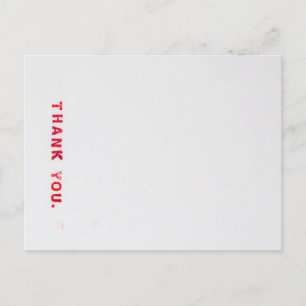 Red Stamped Thank You Postcard