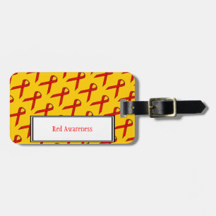 Red Standard Ribbon by Kenneth Yoncich Luggage Tag