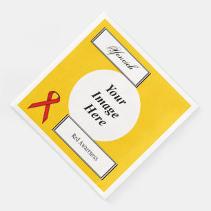 Red Standard Ribbon Template by Kenneth Yoncich Napkin