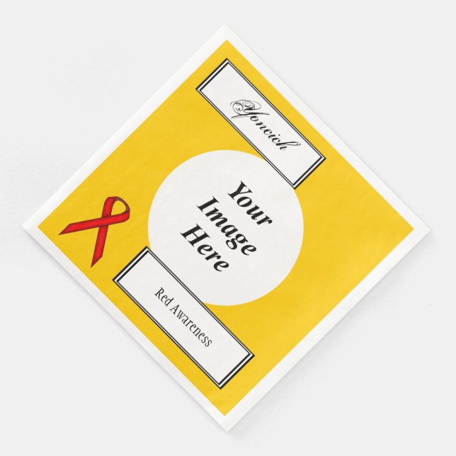 Red Standard Ribbon Template by Kenneth Yoncich Napkin (Corner)