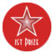 Red Star '1st Prize' round sticker red