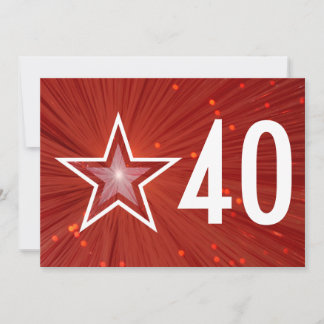 Red Star '40' anniversary invitation