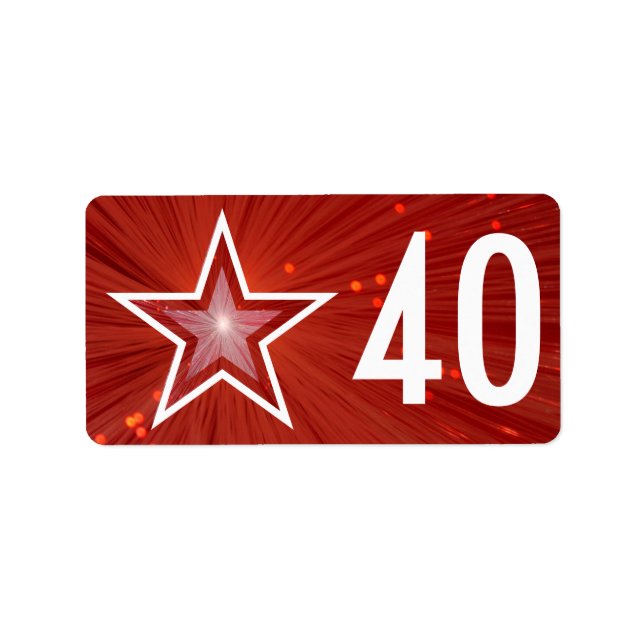 Red Star '50' label medium white text (Front)