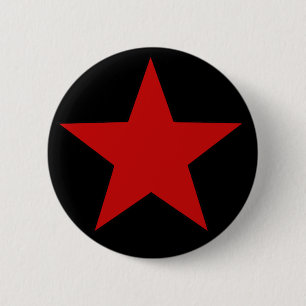 Red Star 6 Cm Round Badge