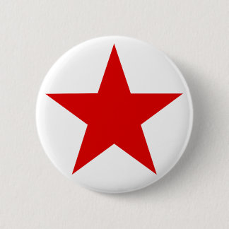 Red Star ★ 6 Cm Round Badge