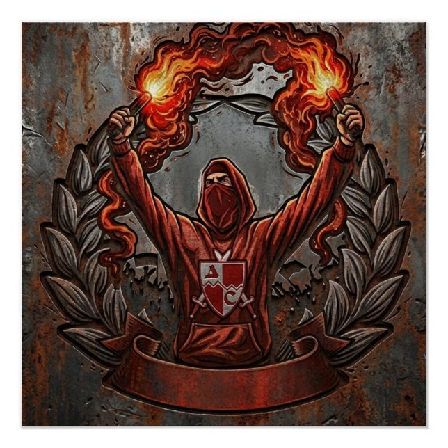Red Star Belgrade Fan Art Poster (Front)