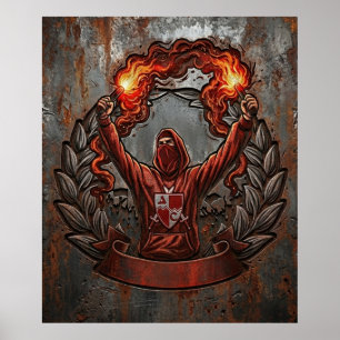 Red Star Belgrade Fan Art Poster